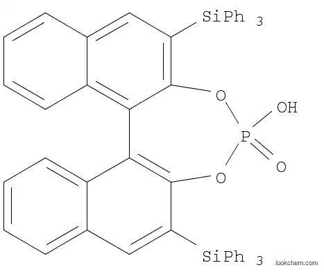 Molecular Structure of 929097-92-7 (S-3,3'-Bis(triphenylsilyl)-1,1'-binaphthyl-2,2'-diyl hydrogenphosphate)